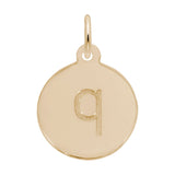 Petite Initial Disc - Lower Case Block q