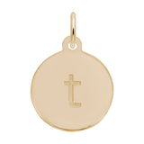 Petite Initial Disc - Lower Case Block t