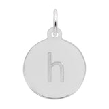 Petite Initial Disc - Lower Case Block h