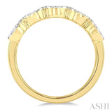 3/4 Ctw 5-Stone Lovebright Round Cut Diamond Band in 14K Yellow & White Gold