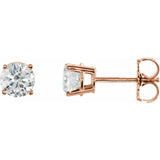 14K Rose Gold 4 CTW Lab-Grown Diamond Earrings