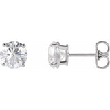 Sterling Silver 7 mm Natural Sky Blue Topaz Earrings