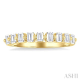 3/4 Ctw Half Eternity Emerald Cut Diamond Fashion Band in 14K Yellow Gold