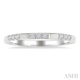 1/8 Ctw Sectioned Round Cut Diamond Fashion Band in 14K White Gold