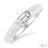 1/3 Ctw East-West Set Emerald Cut Diamond Fashion Ring in 14K White Gold