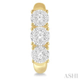 1/2 ctw Lovebright Round Cut Diamond Earrings in 14K Yellow and White Gold