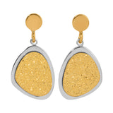 Two-Tone Sterling Silver & Gold Plated Drop Earrings