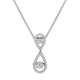 7/10ctw Diamond 18K Rhythm of Love Pendant
