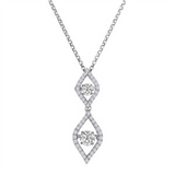 3/4ctw Diamond 18K Rhythm of Love Pendant