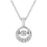 1/7ctw Diamond 14K Rhythm of Love Pendant