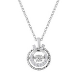 1/7ctw Diamond 14K Rhythm of Love Pendant