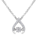 1/7ctw Diamond 14K Rhythm of Love Pendant