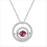 Pink Tourmaline & Diamond 18K Rhythm of Love Pendant