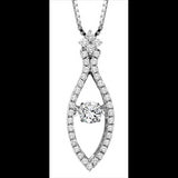1/2ctw Diamond 14K Rhythm of Love Pendant