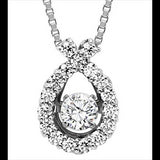 1/2ctw Diamond 14K Rhythm of Love Pendant