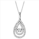 3/8ctw Diamond 14K Rhythm of Love Pendant