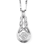 Cluster Diamond Sterling Silver Rhythm of Love Pendant