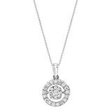 1/2ctw Cluster Diamond 10K Rhythm of Love Pendant
