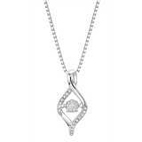 Cluster Diamond Sterling Silver Rhythm of Love Pendant
