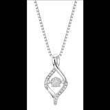 Cluster Diamond Sterling Silver Rhythm of Love Pendant