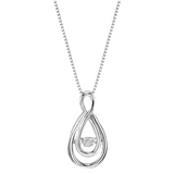 Cluster Diamond Sterling Silver Rhythm of Love Pendant