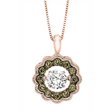 3/8ctw White and Brown Diamond 14K Rhythm of Love Pendant