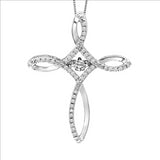 1/6ctw Diamond Sterling Silver Rhythm of Love Pendant