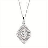 1/2ctw Diamond 14K Rhythm of Love Pendant