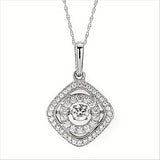 1/2ctw Diamond 14K Rhythm of Love Pendant