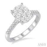 Oval Shape Lovebright Diamond Engagement Ring