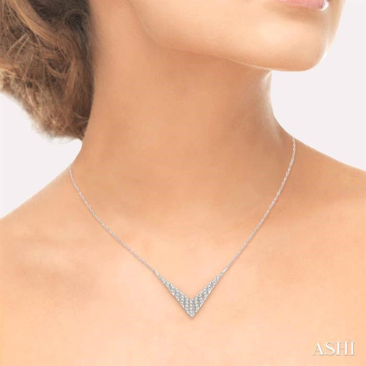 Chevron Diamond Fashion Necklace