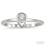 Stackable Pear Shape Diamond Promise Ring