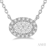 Oval Shape Lovebright Diamond Necklace