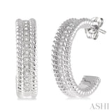1/6 Ctw Single Cut Diamond Fashion Earrings in Sterling Silver