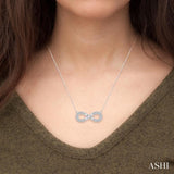 Infinity Shape Baguette Diamond Necklace