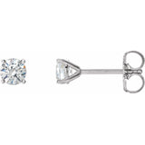 Platinum 1 1/2 CTW Natural Diamond Cocktail-Style Friction Post Earrings