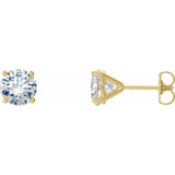 14K Yellow 2 CTW Natural Diamond Cocktail-Style Friction Post Earrings