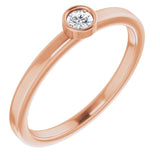 14K Rose 1/10 CTW Natural Diamond Ring