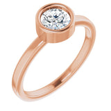 14K Rose 5/8 CT Natural Diamond Ring