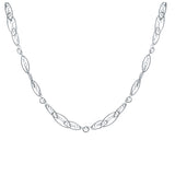 STERLING SILVER OVAL DECADENCE NECKLACE