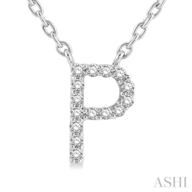 P' Initial Diamond Pendant