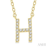 H' Initial Diamond Pendant