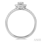 Oval Shape Petite Diamond Fashion Ring