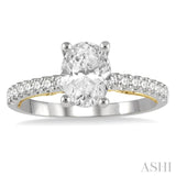 Oval Shape Semi-Mount Diamond Engagement Ring